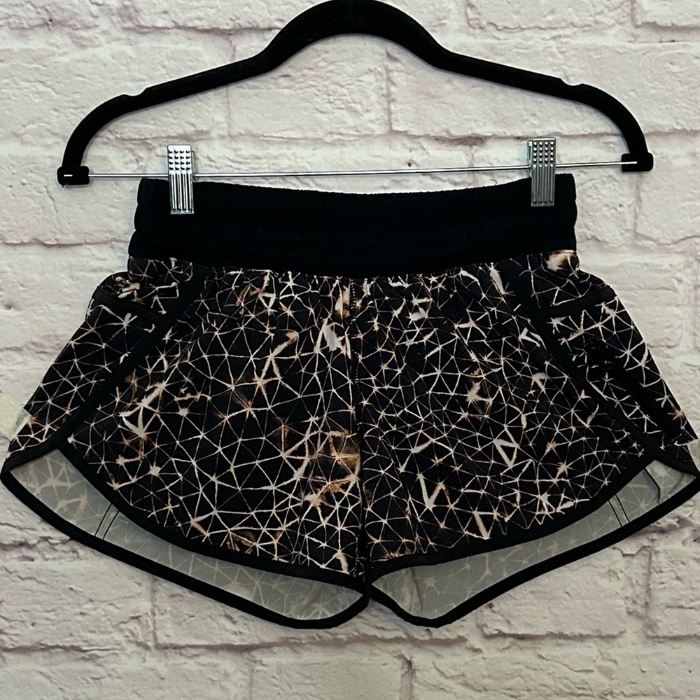 lululemon athletica Black Geometric Athletic Shorts